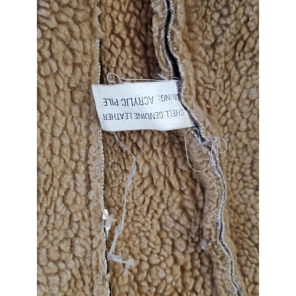 EXTASY JAMES & JOHN LEATHER JACKET COLOR BLACK/BROWN LONG SLEEVE SIZE L - Picture 6 of 6